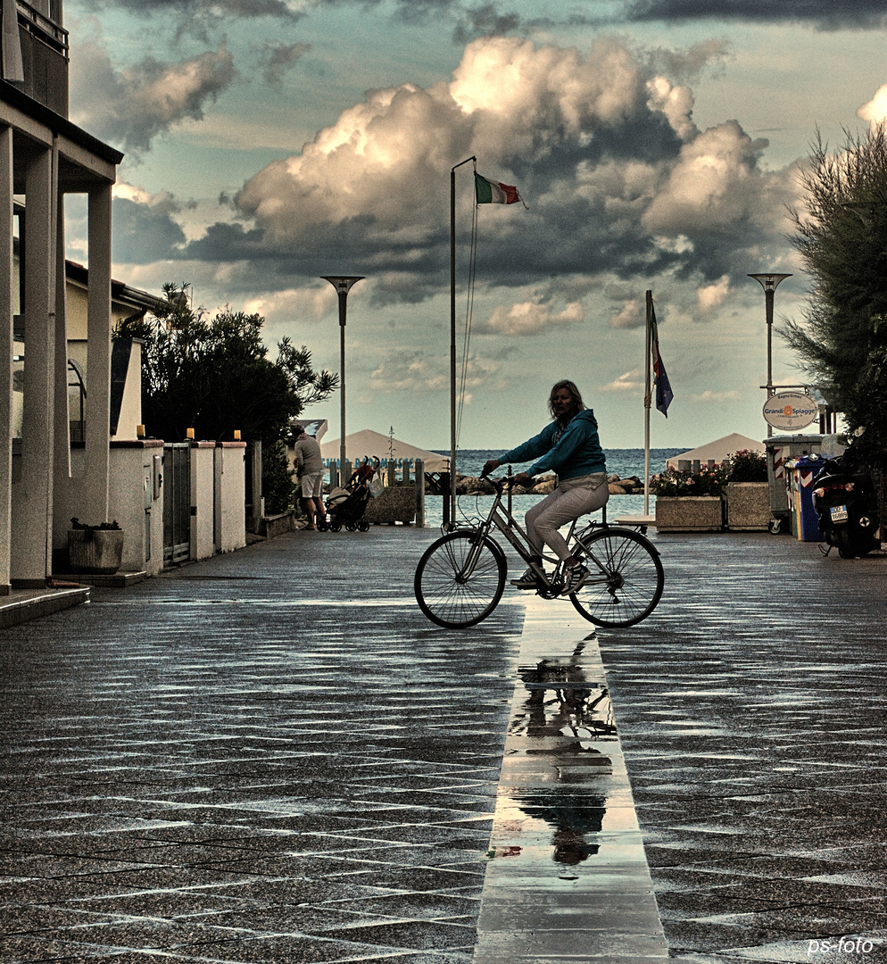 in der Sonne und in der Regen