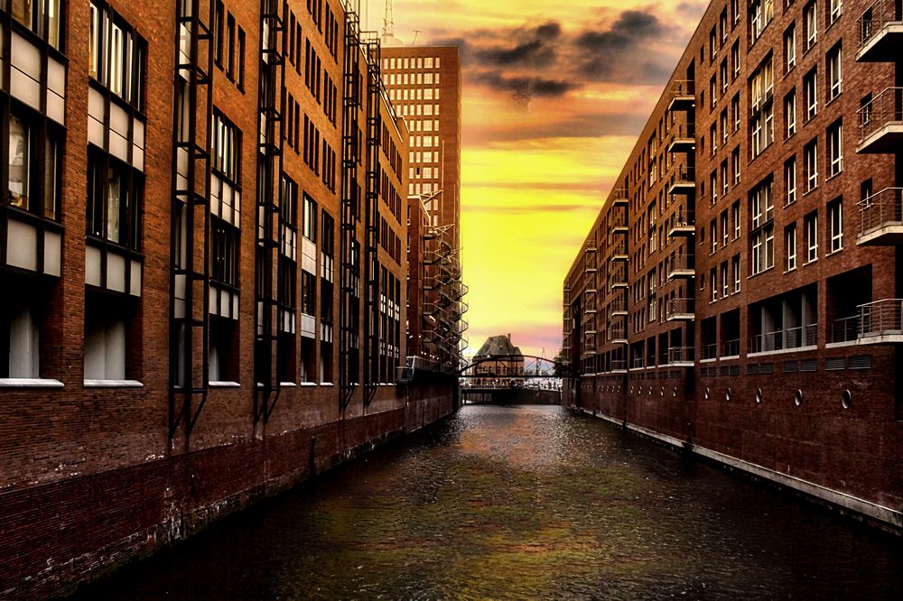 In der Speicherstadt.