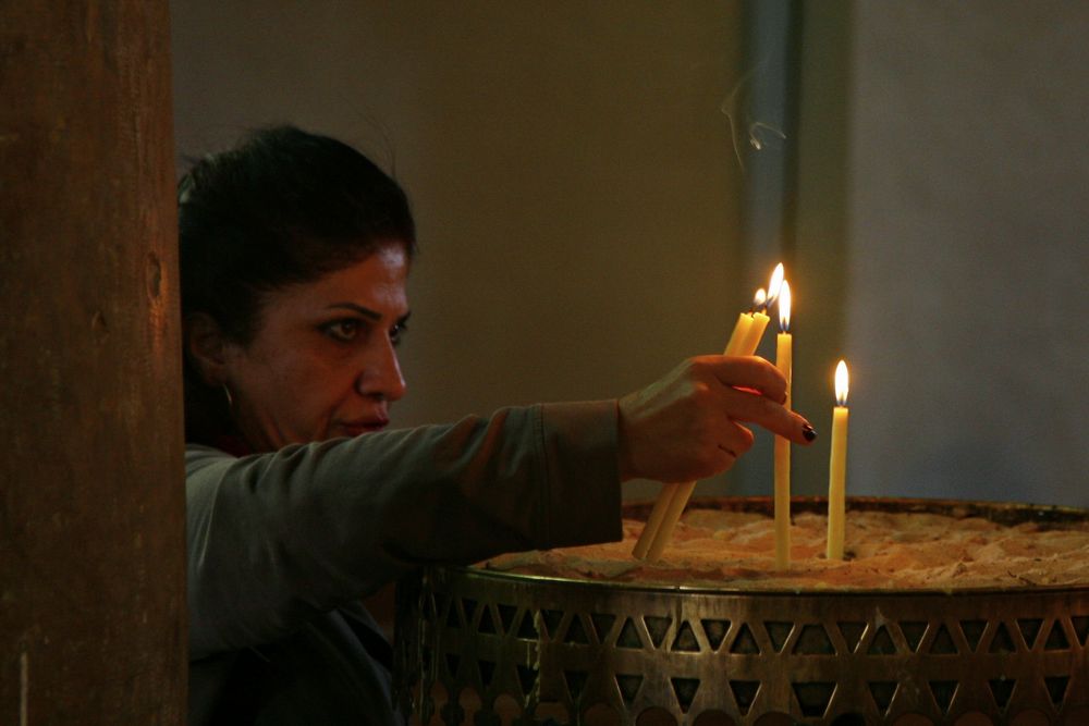 In der St.-Georgs-Kirche in Madaba, Jordanien