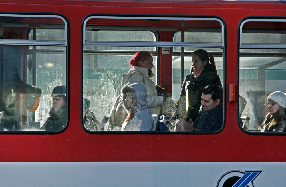 In der Tram scheint es auch sehr fostig zu sein