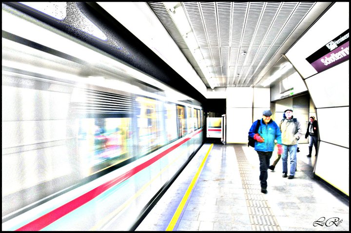 in der U-Bahn