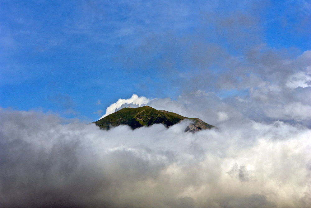 in die Wolken gucken