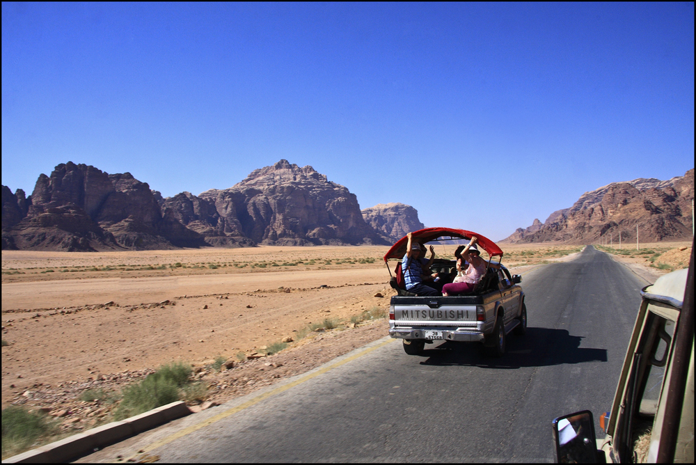 in direzione Wadi Rum