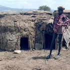 In einem Masai-Dorf