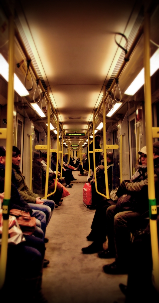 in einer Berliner U-Bahn