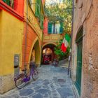 in einer Gasse in Monterosso al Mare