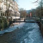 in einer winterlich kalten Stadt