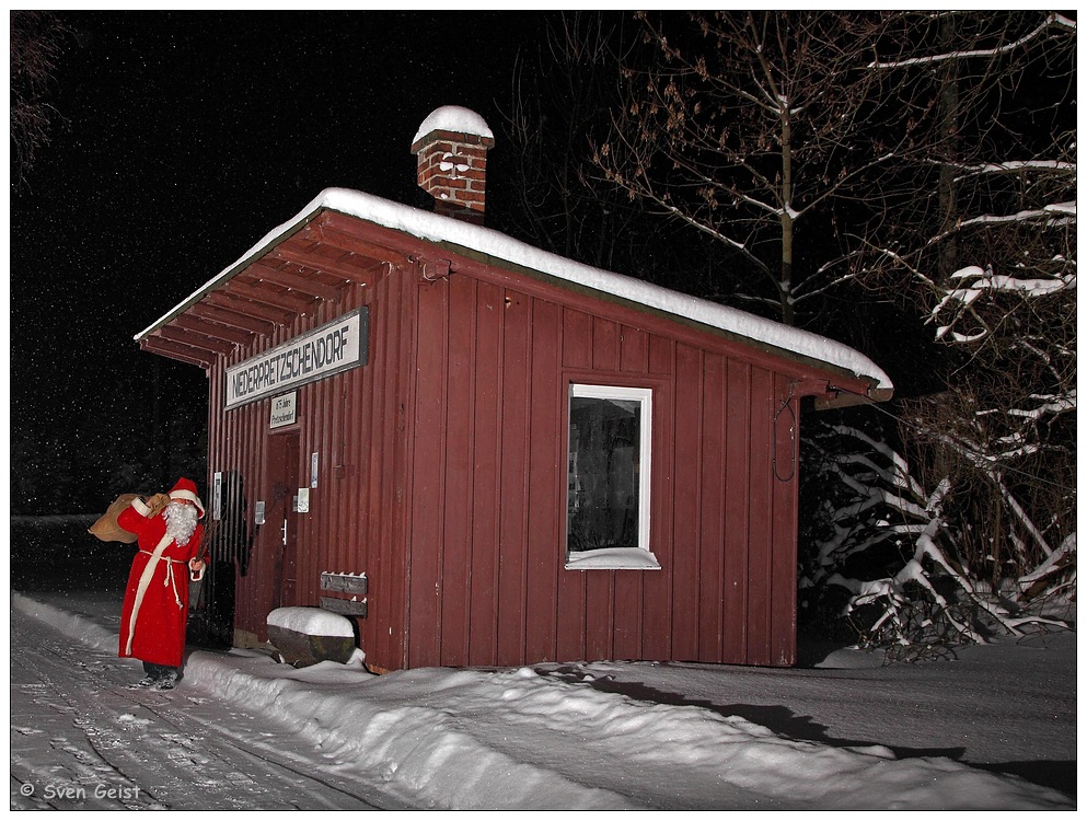 In einer Winternacht im westlichen Osterzgebirge