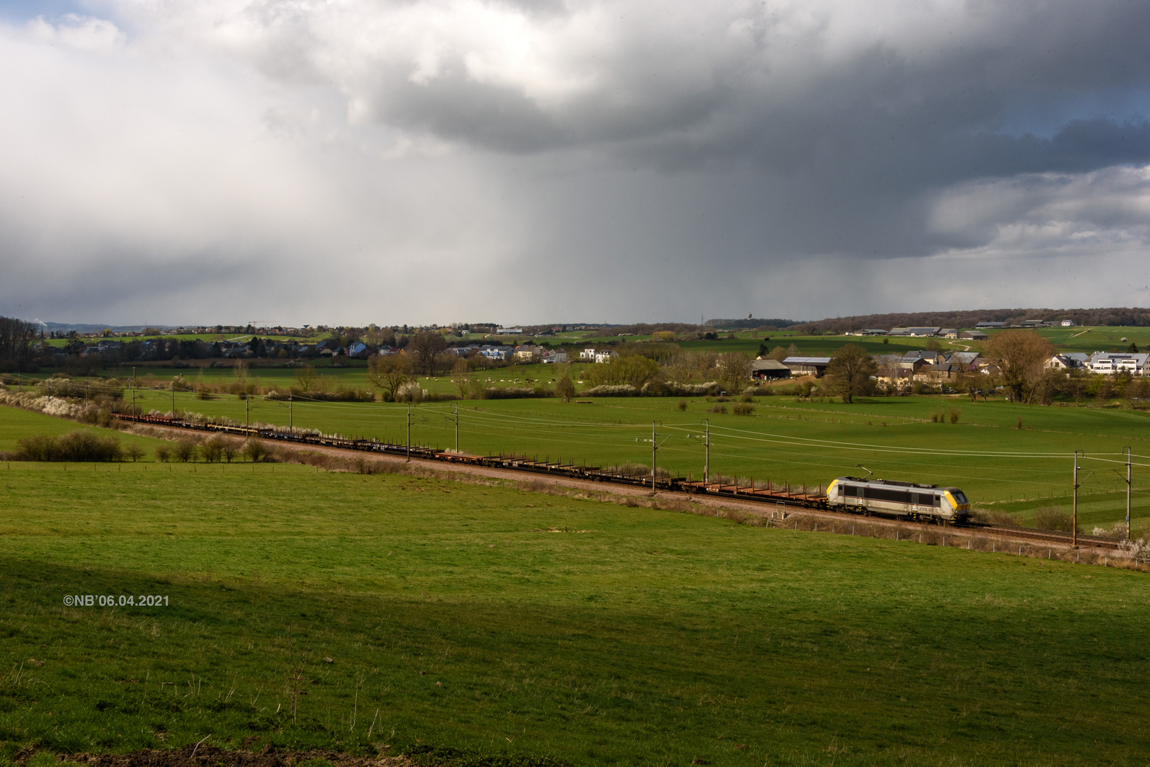 In einer Wolkenlücke