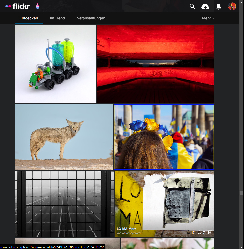 In Flickr Explore am 25.2.2024