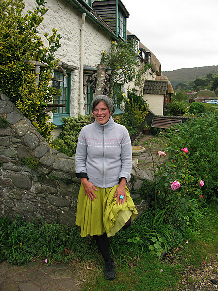 In front of an English Cottage