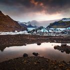 [in front of glacier...]