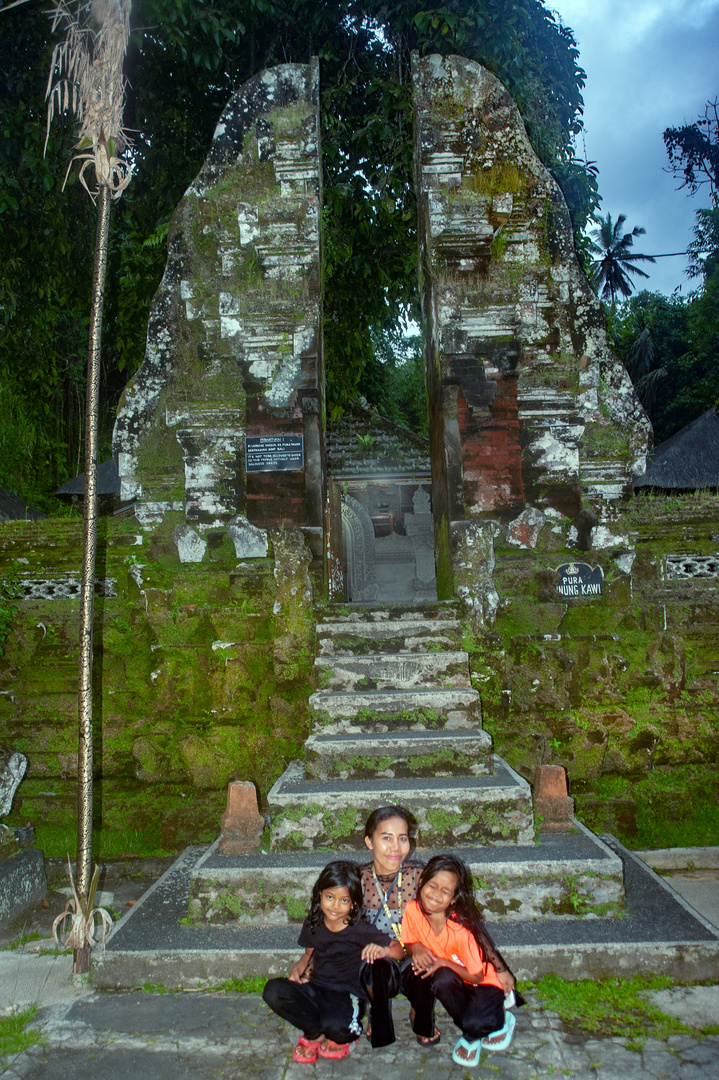 In front of the Candi Bentar