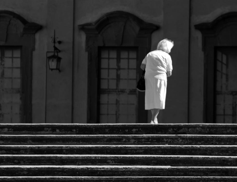 in front of the cathedral