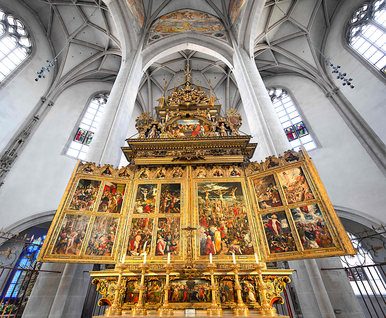 IN Ingolstadt Muenster Hochaltar Keilbogen Arkaden