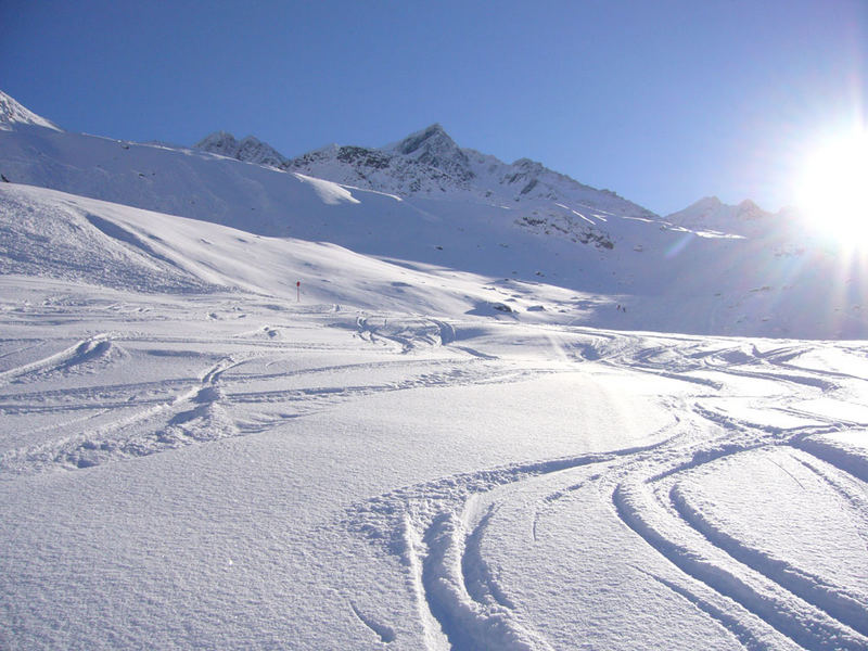 In Ischgl bei Neuschnee