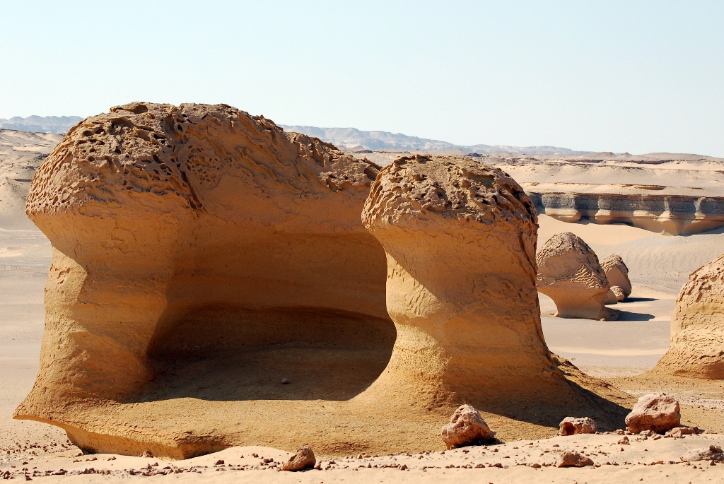 In Jahrhunderten ausgefräster Sandstein