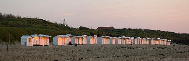 In jedem Strandhäuschen brennt ein Licht