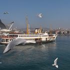 in Kadikoy ship whit the sea gulls