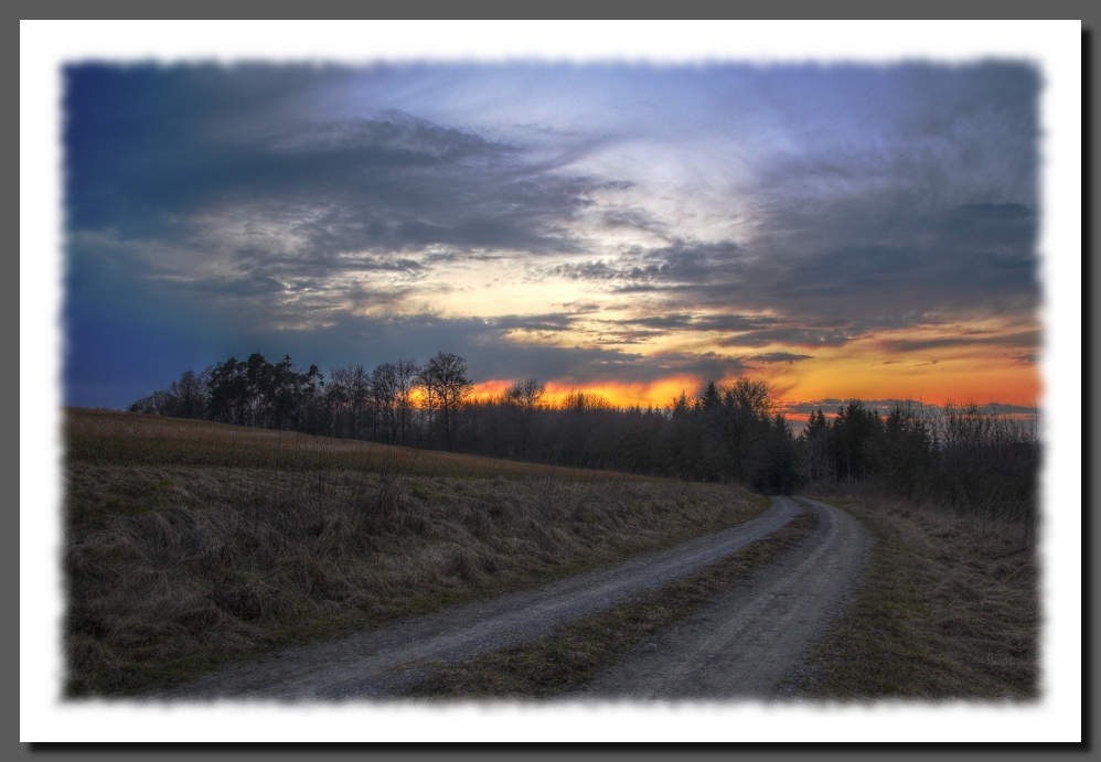 in letzten Abendlicht