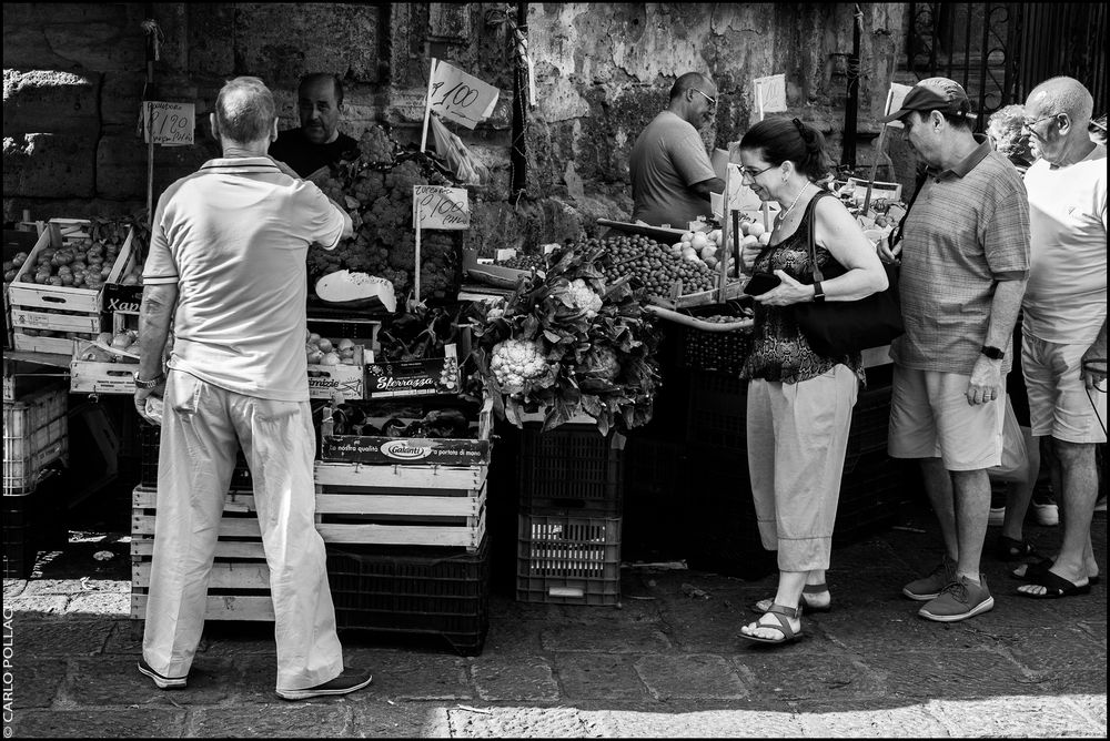 In line for shopping