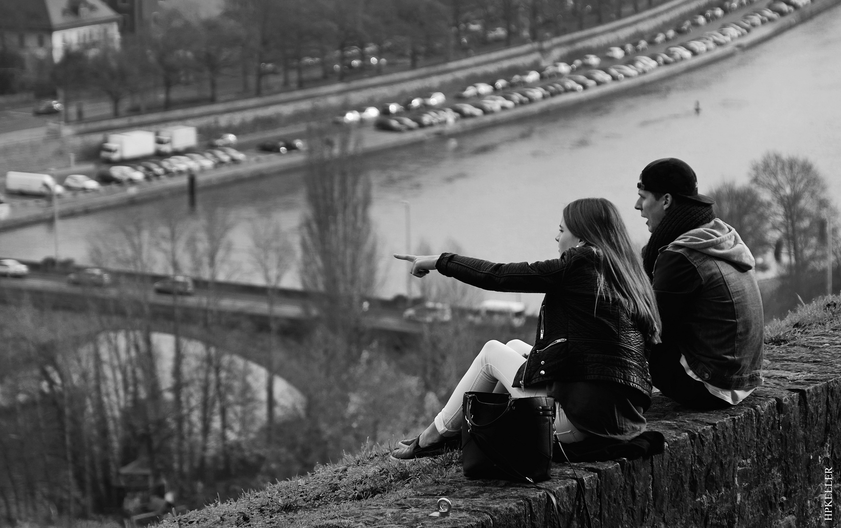 In love..., first approach to the Fortress Marienberg, Wuerzburg.