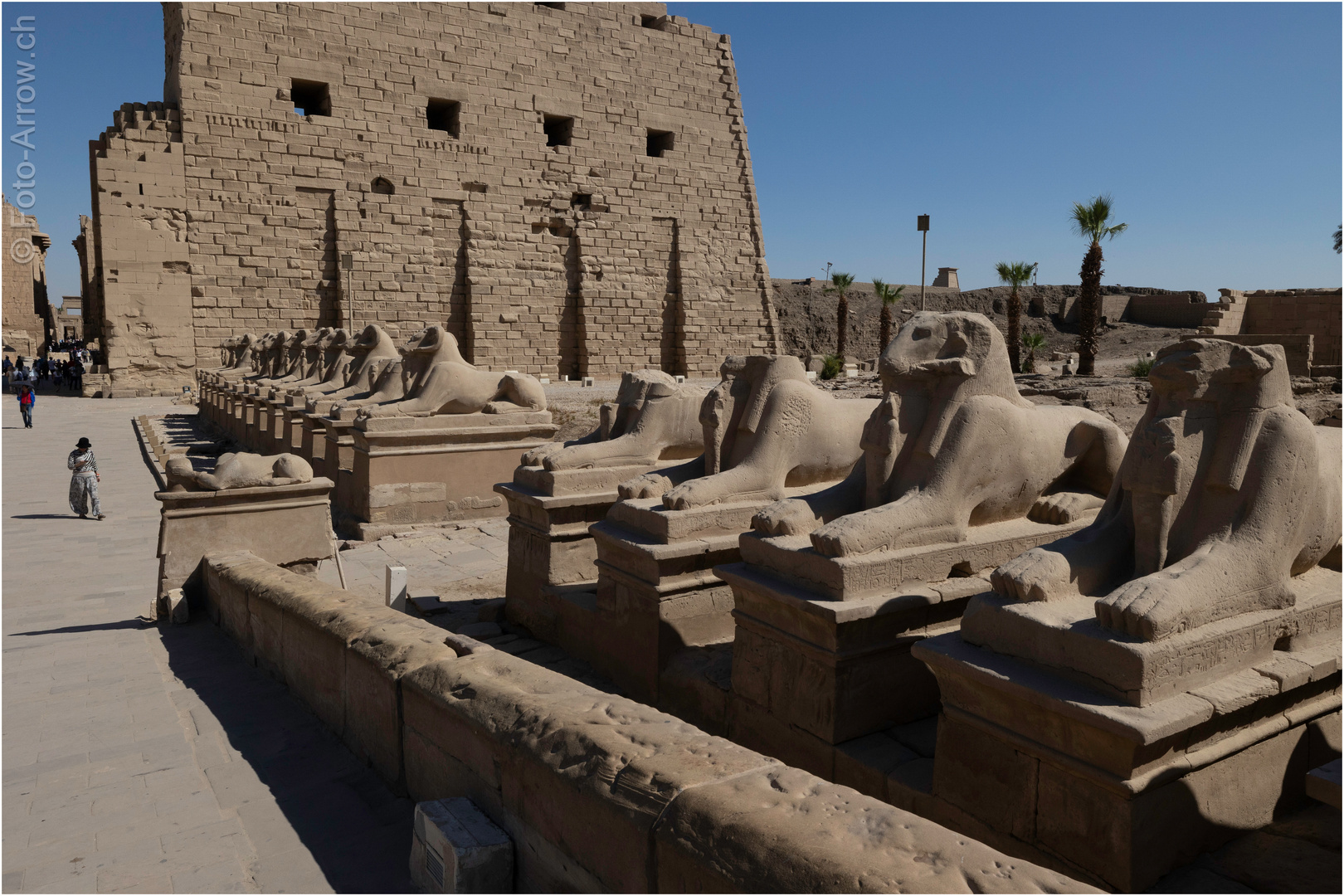 In Luxor, der Luxortempel und der Karnaktempel