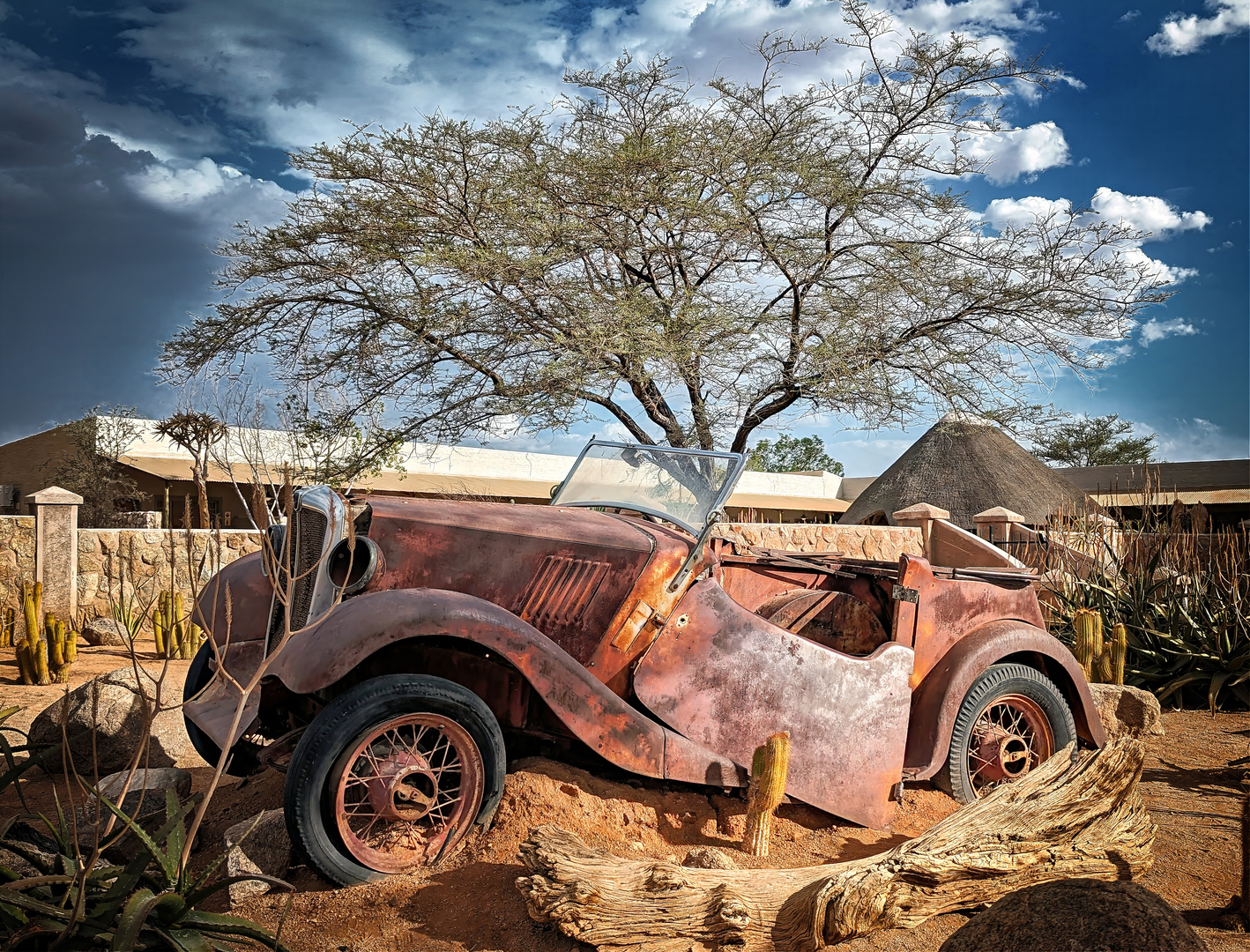 in Namibia am Straßenrand