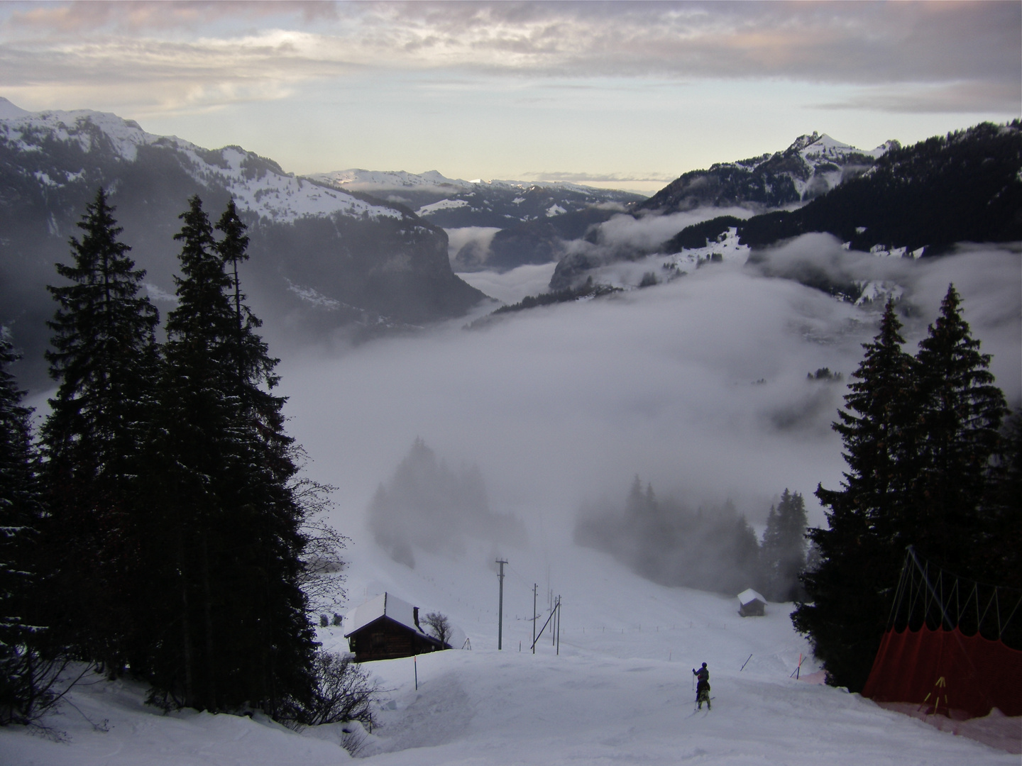 In nebel eingehüllt.