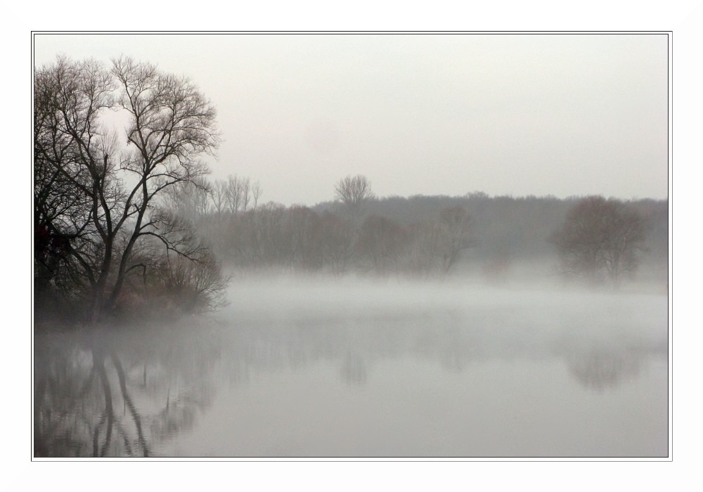 in Nebel getaucht