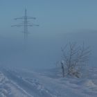 in nebel und schnee versunken