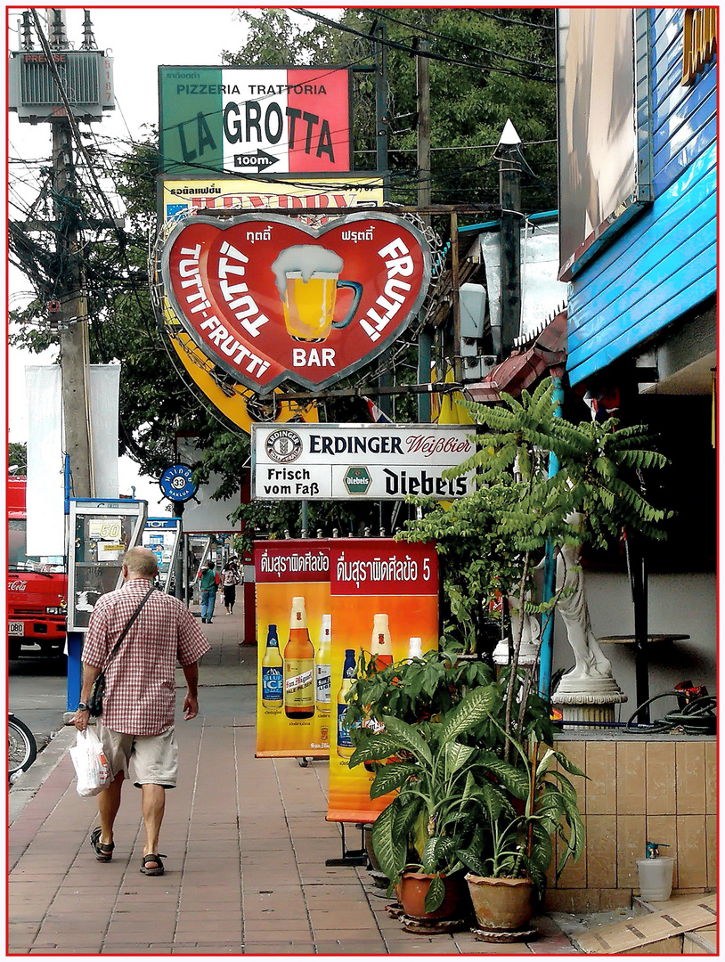 In Pattaya: ein Erdinger!