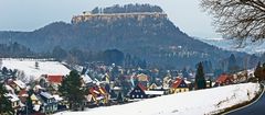 In Pfaffendorf dem Elbedunst nach dem ersten Schnee am 11.12. 2021 entkommen...