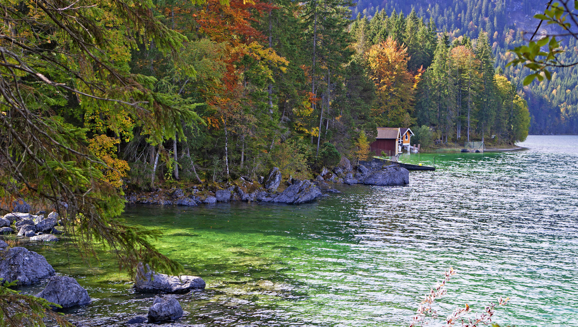 in riva al Eibsee