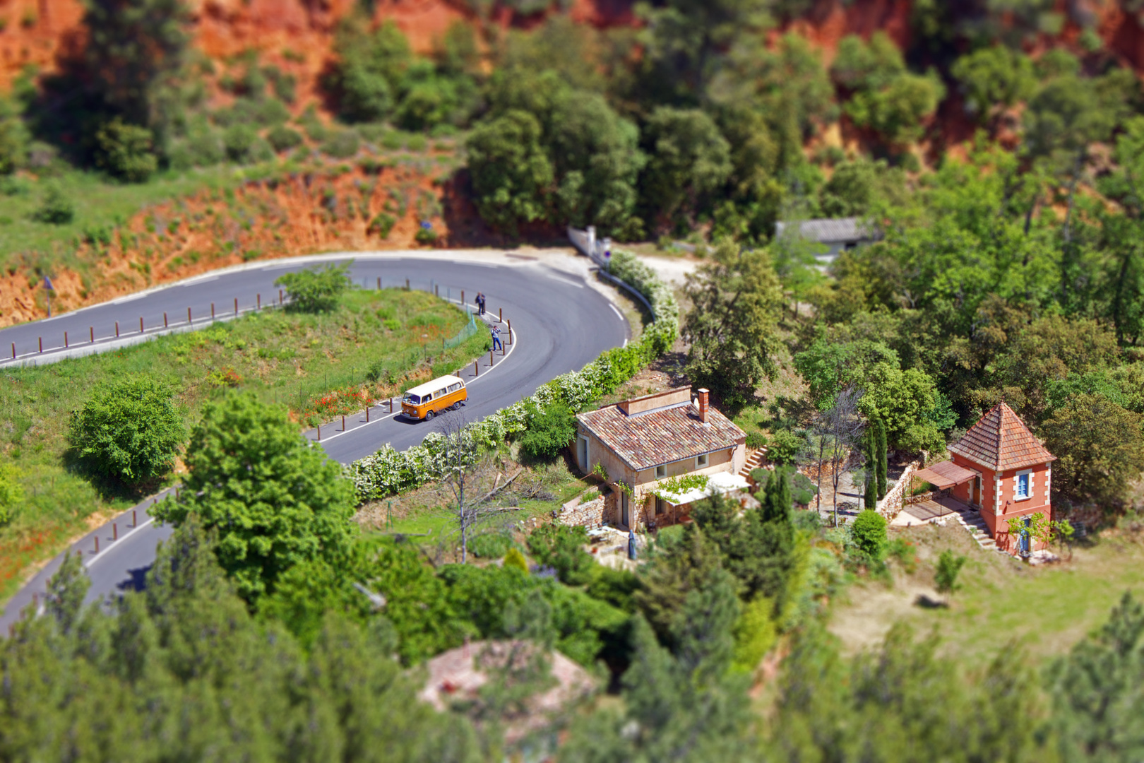 In Roussillon bei den Ocker-Steinbrüchen