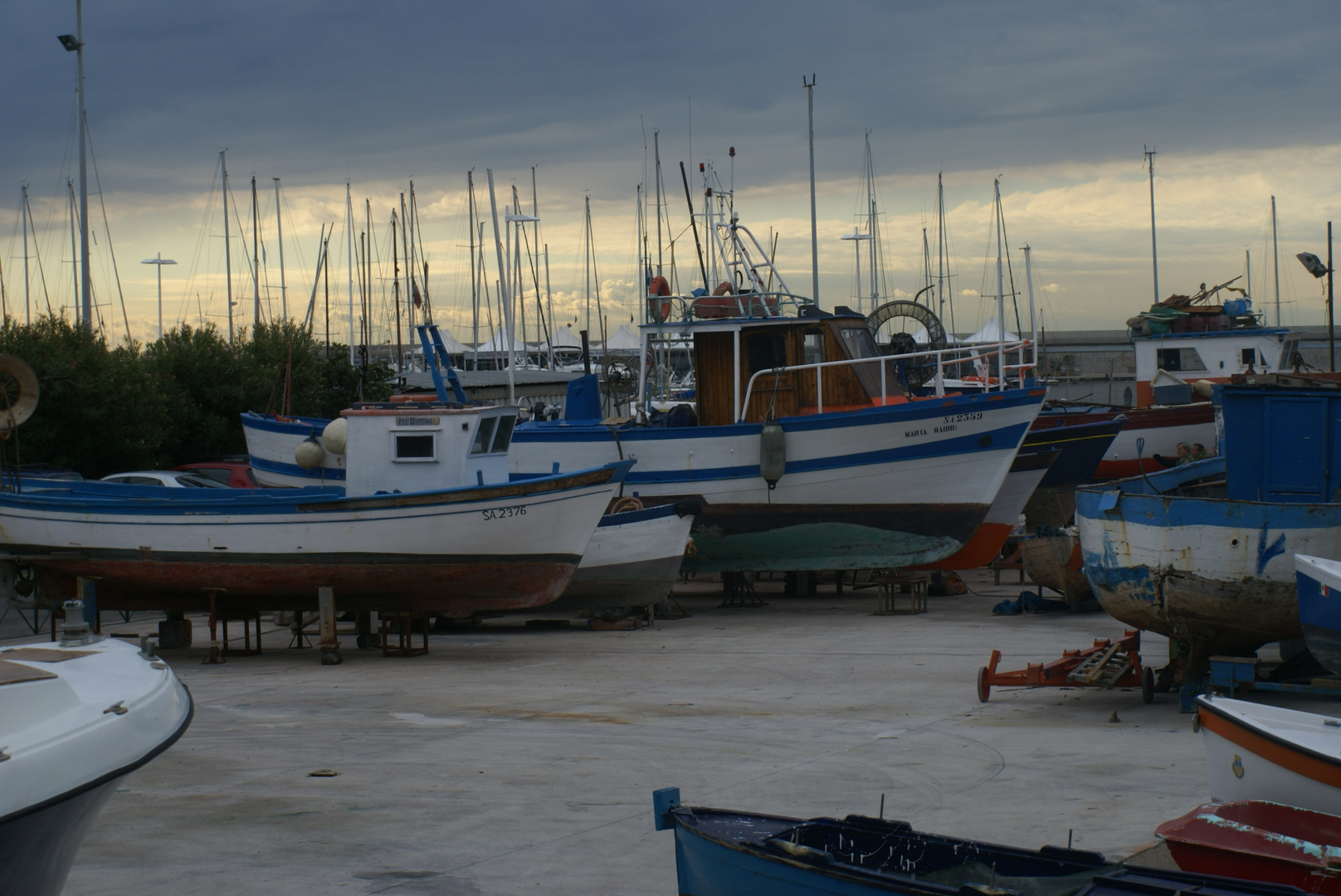 in Salerno Hafen