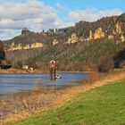 In Schmilka/Hrensko an der Grenze konnte man gestern  die gut gefüllte Elbe...