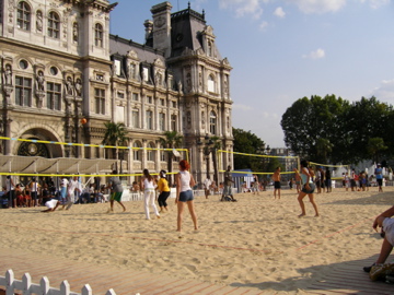 In spiaggia a Parigi.