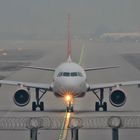 In Stuttgart auf dem Weg zur Startbahn