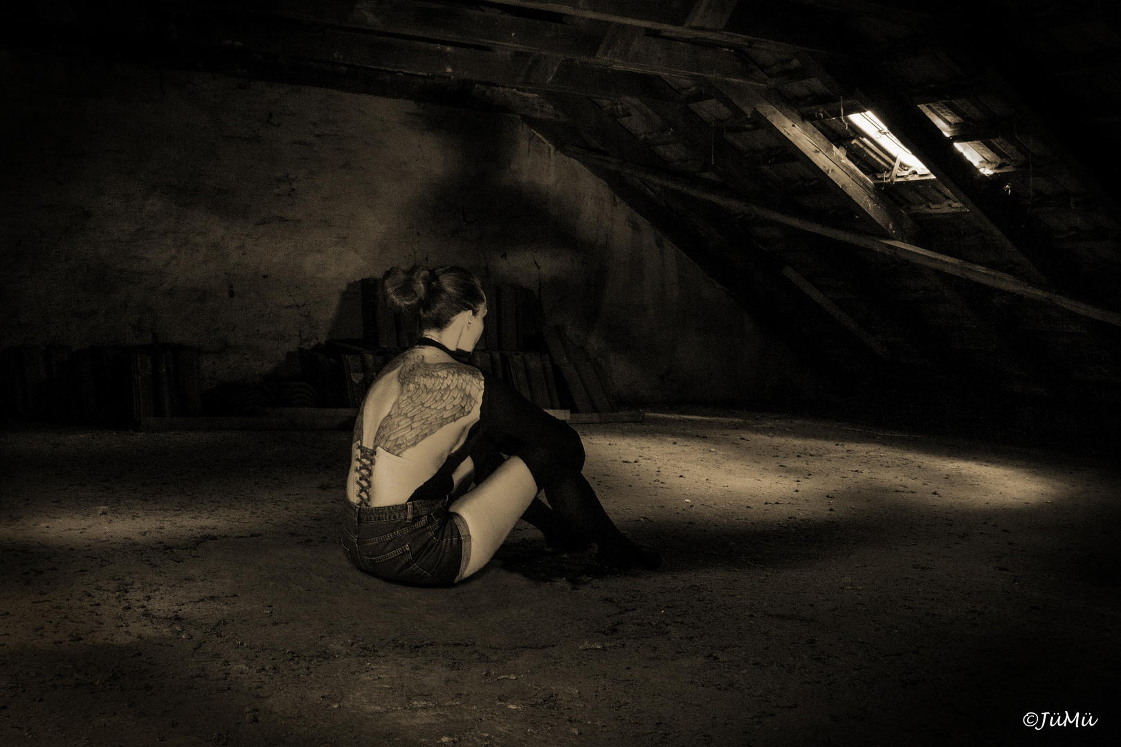 in the attic
