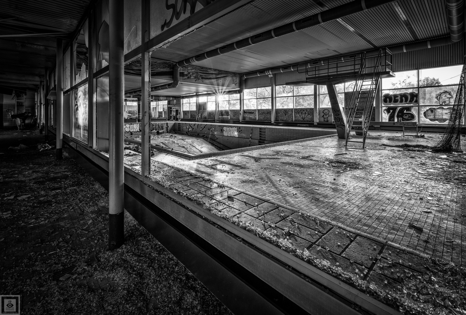 In the bathhouse