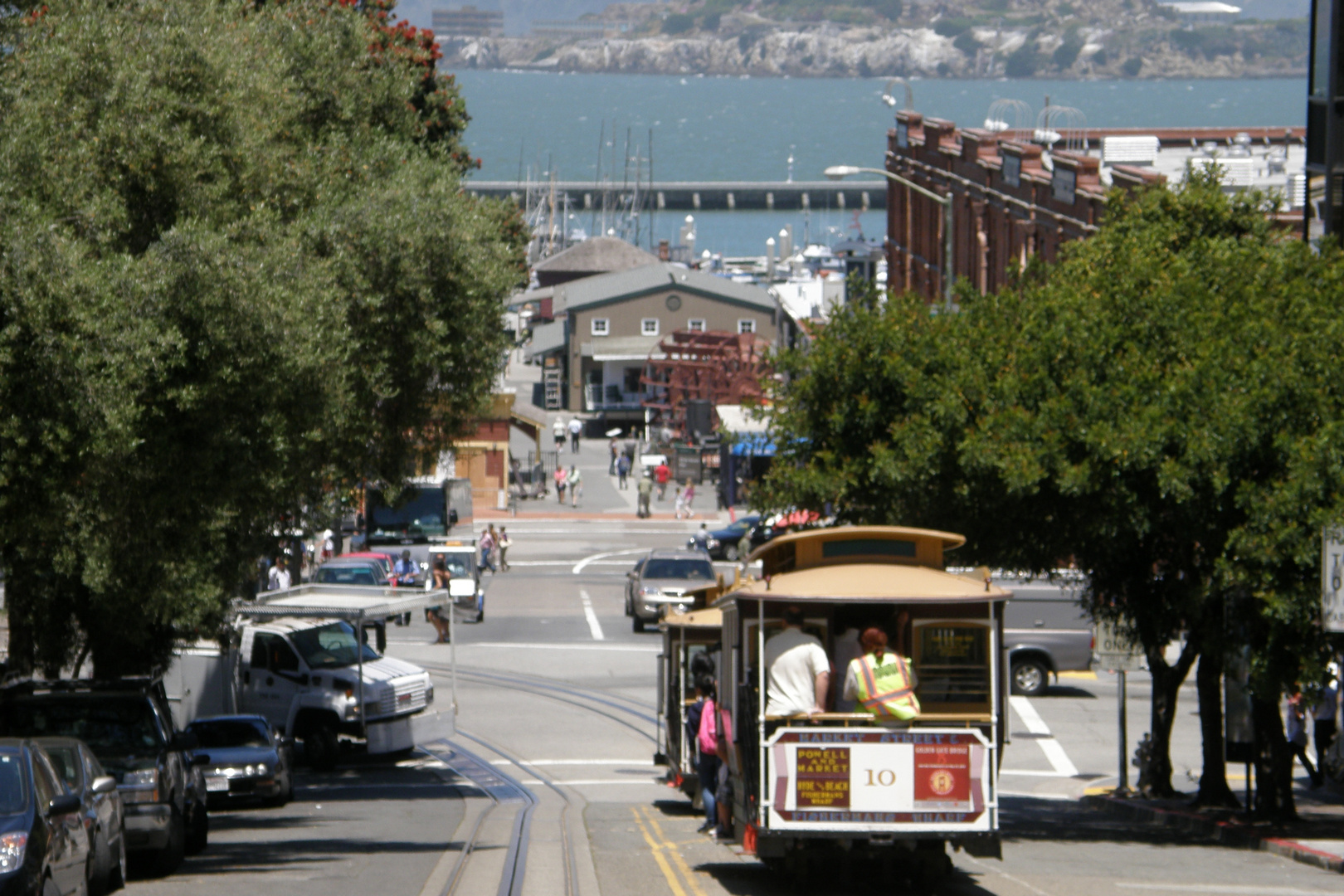 in the cable car