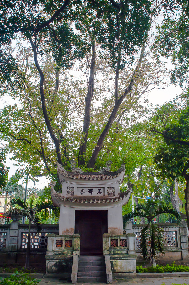 In the courtyard of Quán Thánh Temple