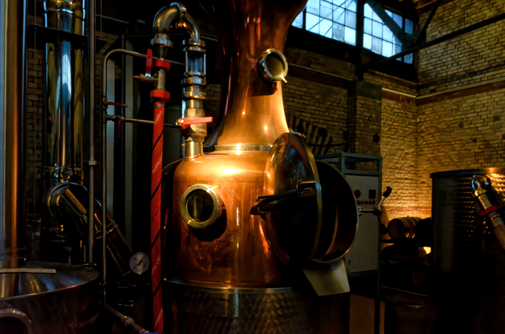 ... in the distillery ...