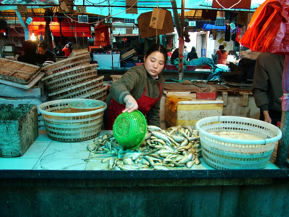 In the food market of Shanghai