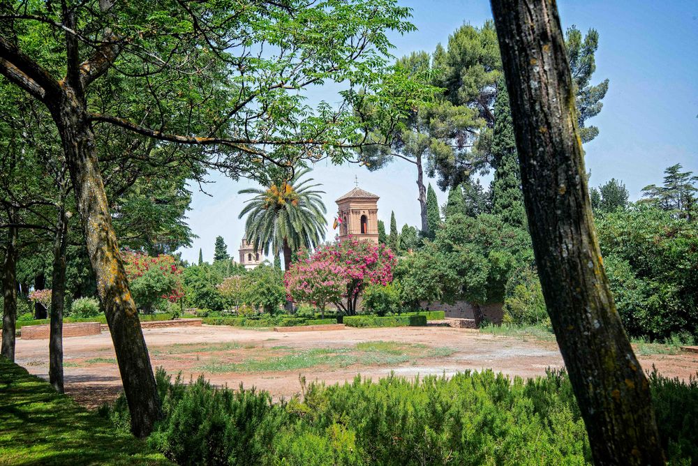 In the gardens of Alhambra