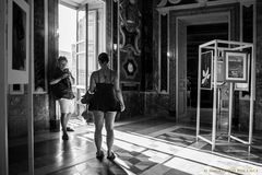 In the monumental hall of the ancient palace