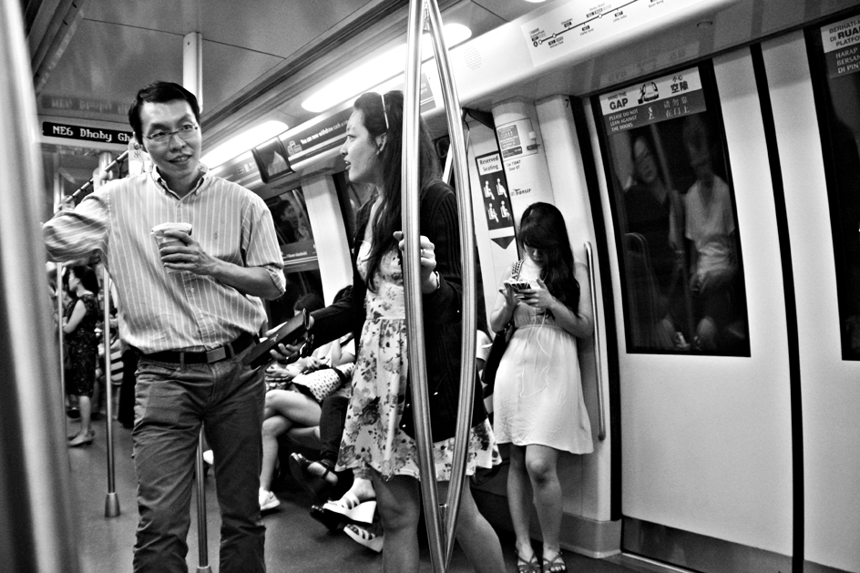 In the MRT of Singapore on August 30th 2013