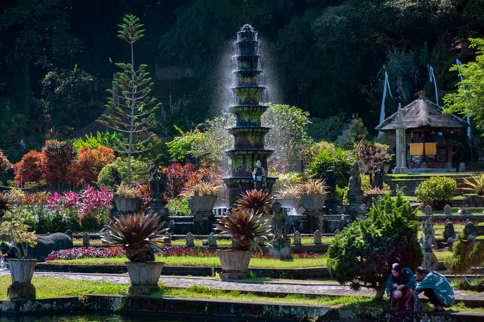 In the park of Tirta Gangga