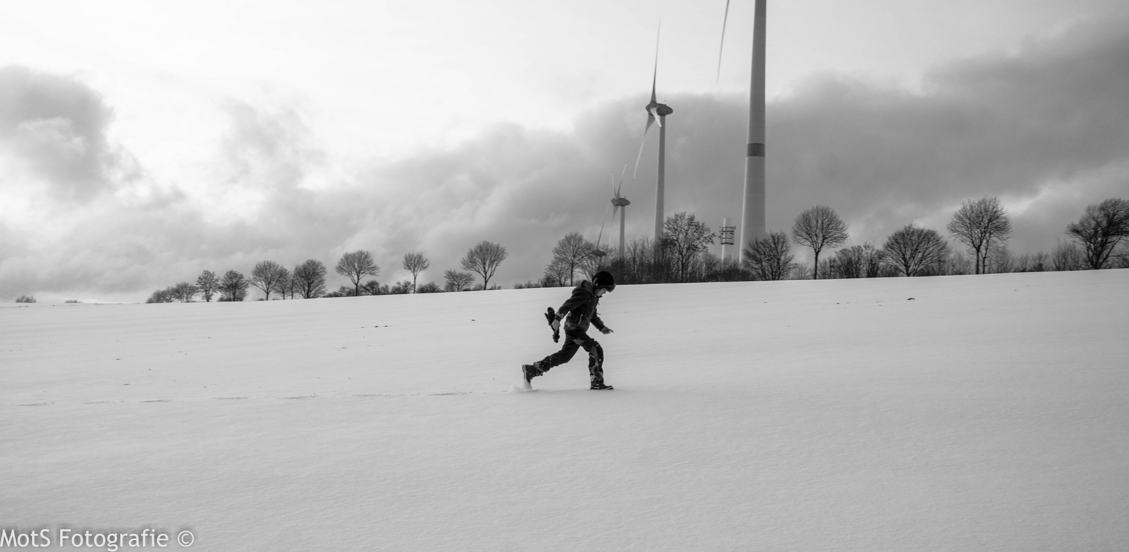 In the snow